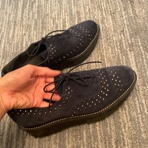 Stuart Weitzman platform suede shoes